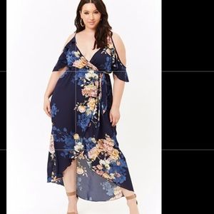 Plus Size Floral Wrap Dress